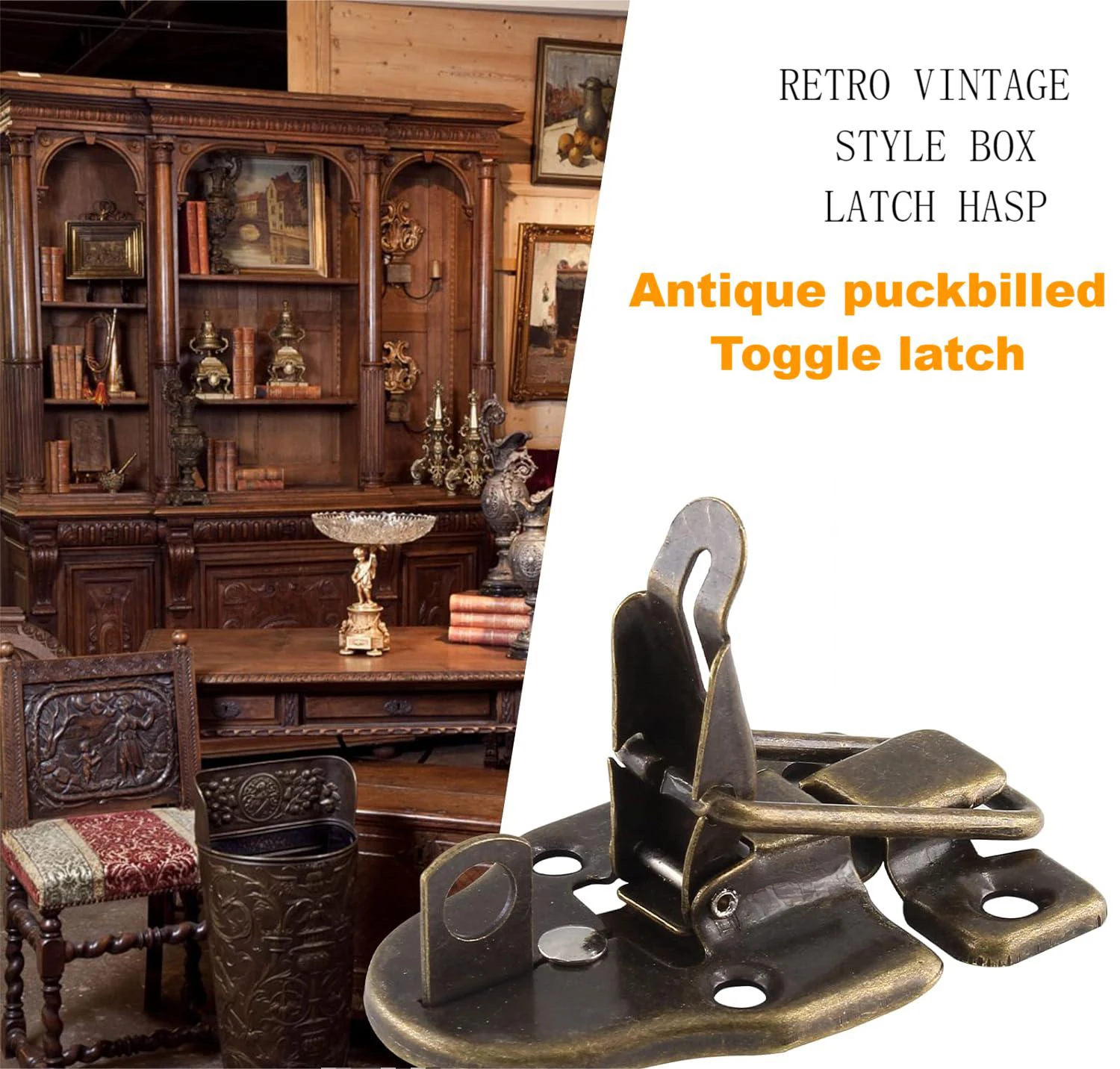 Custom Made Mini Black Small Latch Locks Spring Toggle Clasp Buckle Latch Catches Hasps Clamps for Wooden Case Toolboxes Bags - Image 6